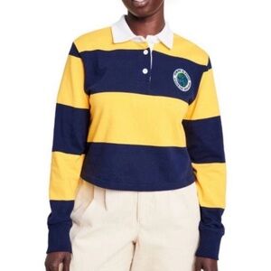 Rowing Blazers x Target Navy and Yellow Striped Rugby Shirt